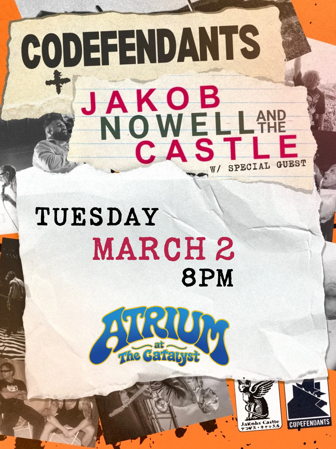 CODEFENDANTS + Jakob Nowell and THE CASTLE